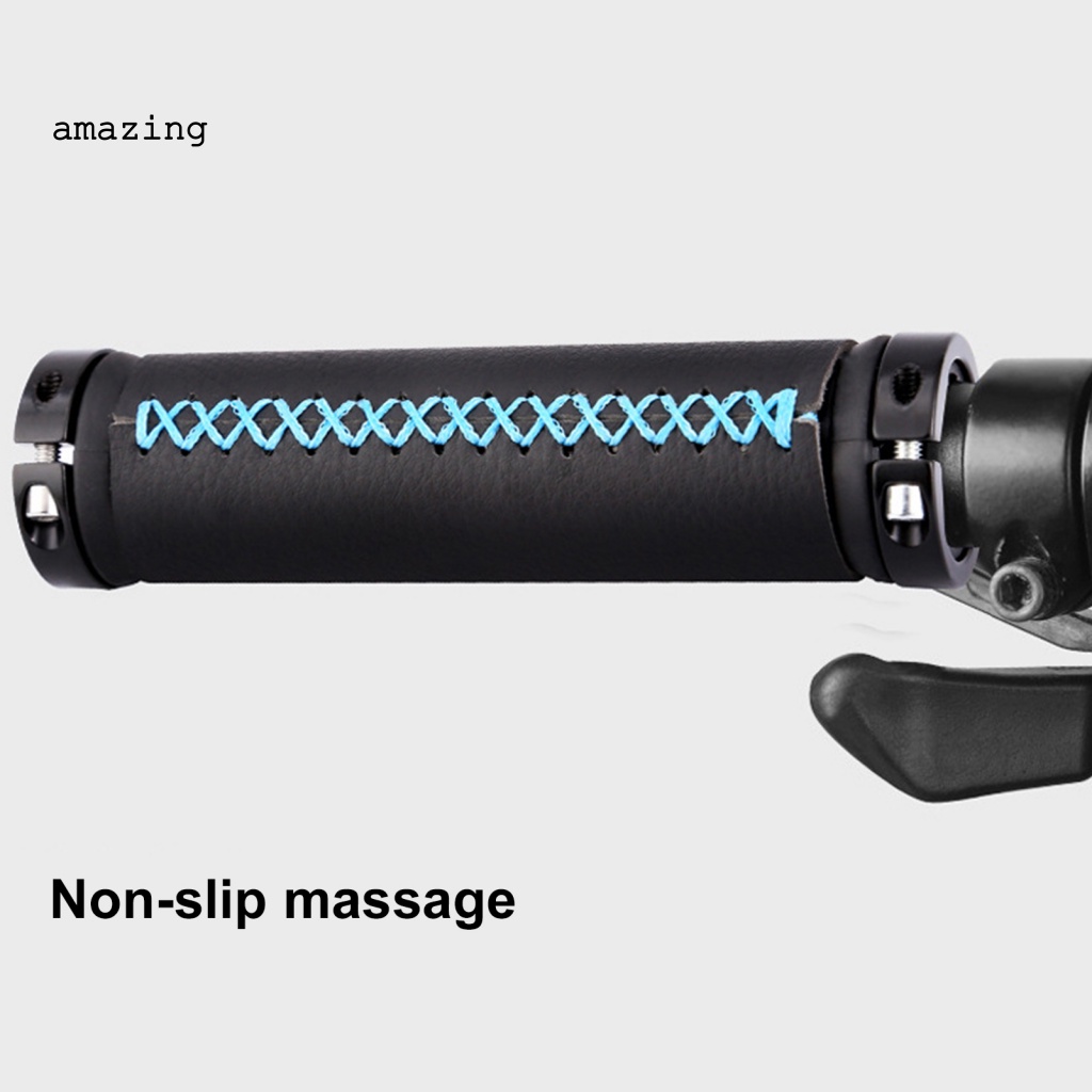 Bộ 2 Vỏ Bọc Tay Lái Xe Đạp Leo Núi Bằng Da Giả Chống Trượt