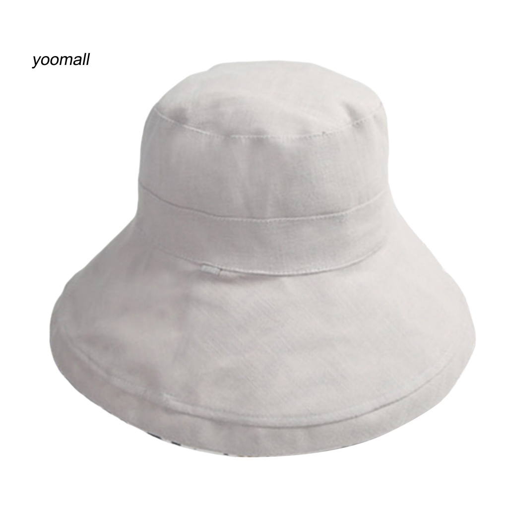 Mũ Vành Tròn Dây Rút Hai Mặt Thời Trang Mùa Hè Cho Nữ