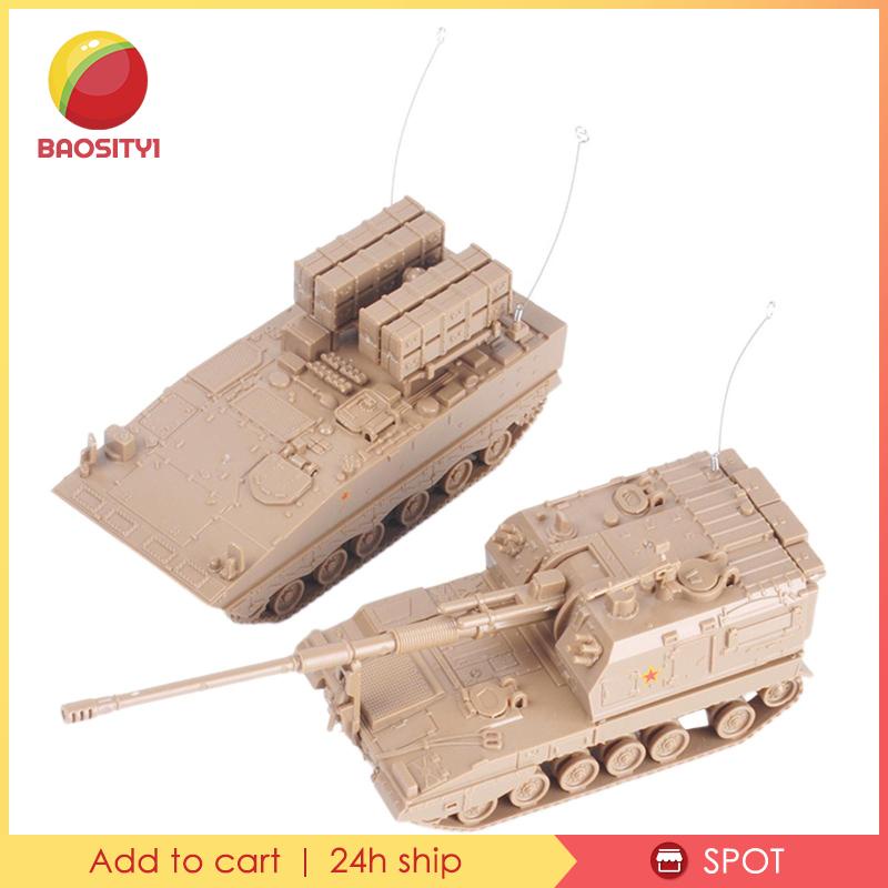 [Baosity1] 2 Mô Hình Xe Tăng 4D Tỉ Lệ 1: 72 Trang Trí Bàn Làm Việc