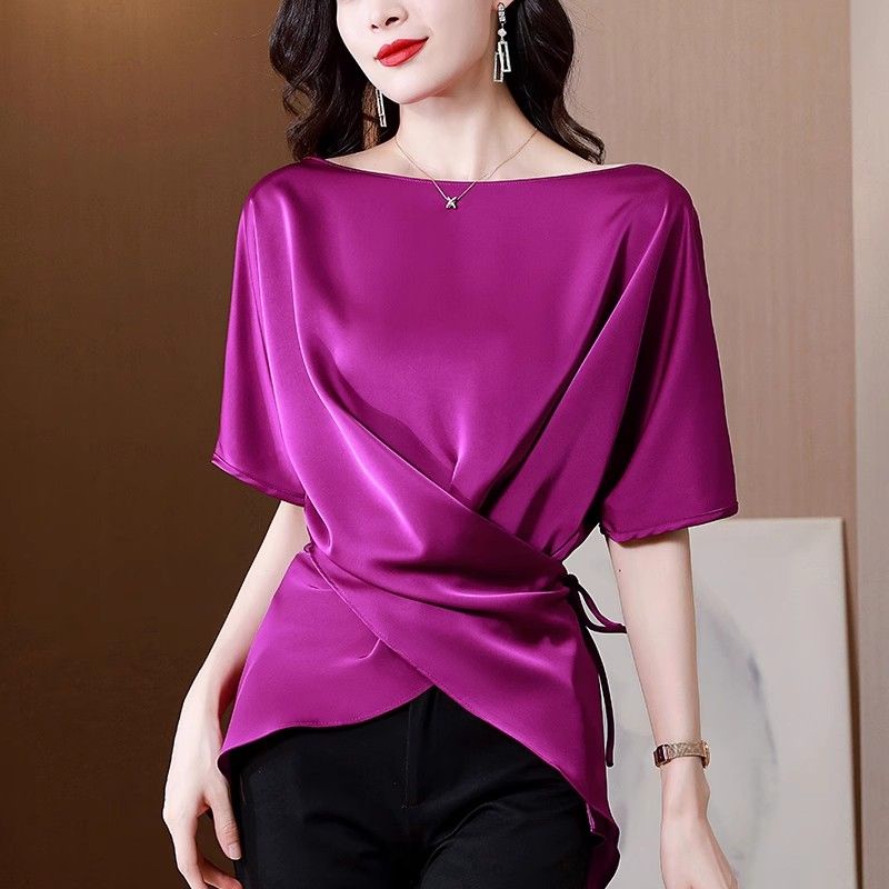 Áo Thun Ngắn Tay Trễ Vai Thời Trang Mùa Hè Mới Dành Cho Nữ