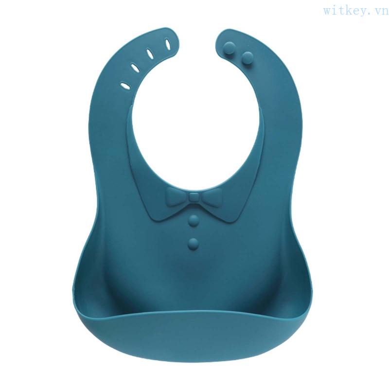 Yếm Ăn Bằng Silicon Mềm Bền Không BPA Điều Chỉnh Được Cho Bé