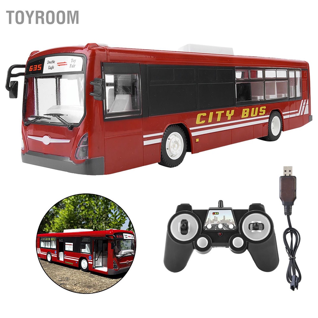 Có thể bán buôn Điều khiển từ xa RC 2.4GHz Xe mô hình xe buýt trẻ em đồ chơi ToyRoom Hàng giao ngay