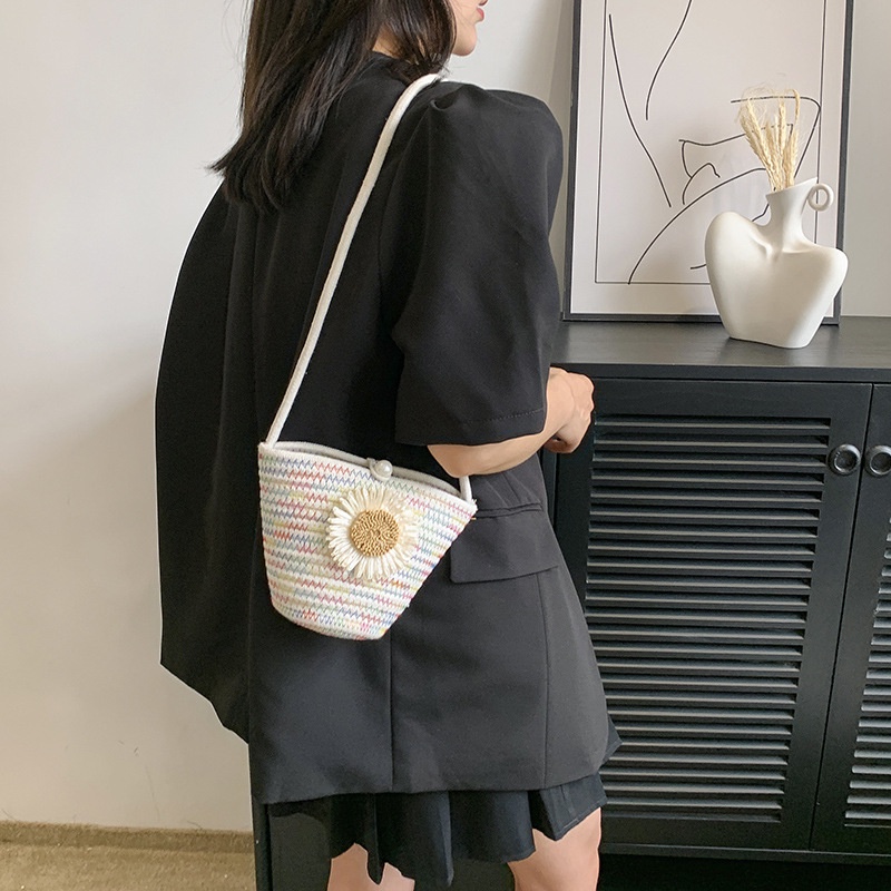 Túi Đeo Chéo Đan Lát Kiểu Dáng Đơn Giản Thời Trang Dành Cho Nữ