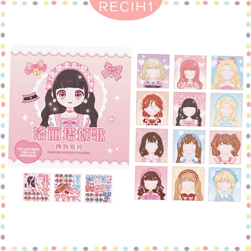 Bộ Sách Hoạt Động Làm Mặt Kèm 12 Trang Và 100 Miếng Dán Vui Nhộn Làm Quà Sinh Nhật Cho Bé Gái