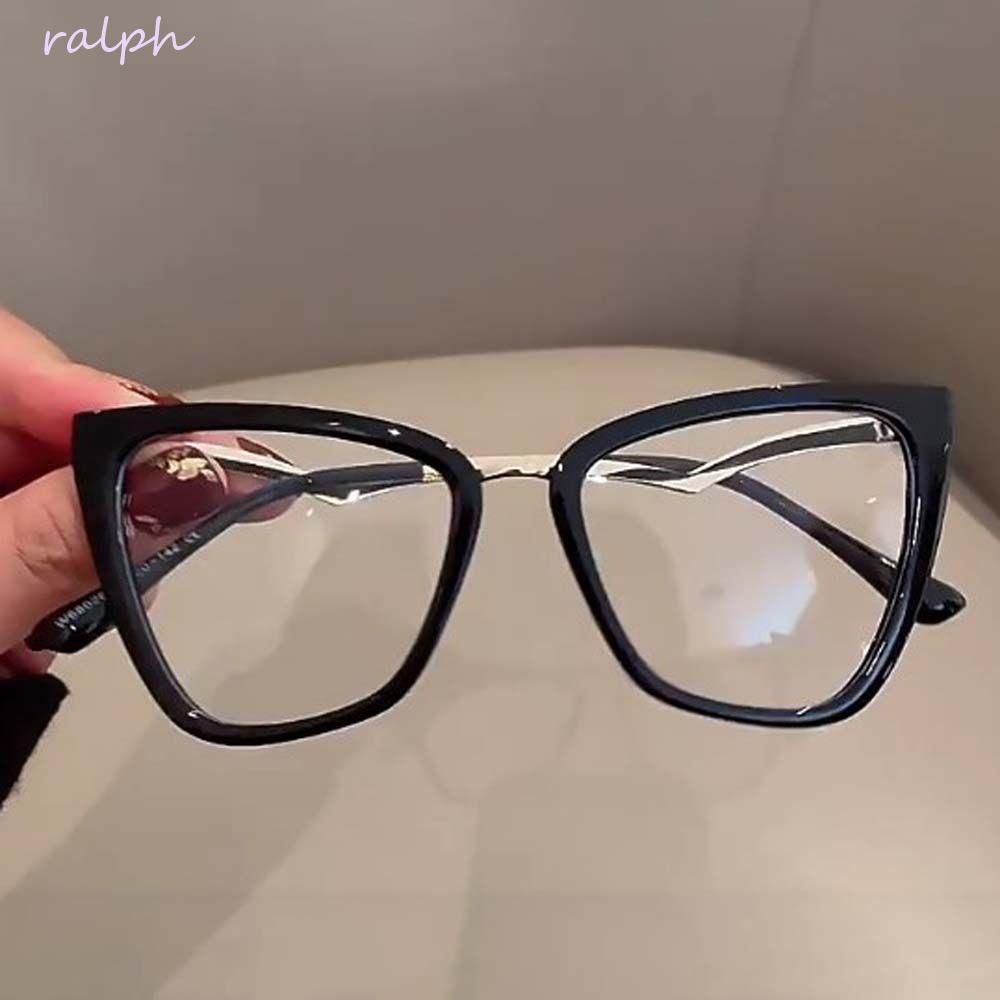 Mắt Kính Chống Bức Xạ Gọng Kim Loại Trong Suốt In Họa Tiết Da Báo Thời Trang Cho Máy Tính