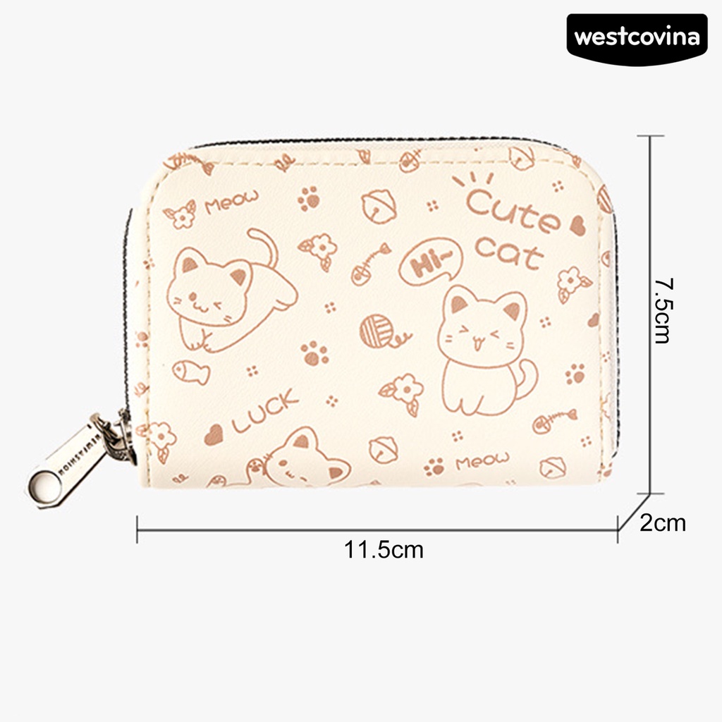 [WSTN]✎Ví Đựng Thẻ Đa Năng Sức Chứa Lớn Có Khóa Kéo Có Thể Tái Sử Dụng