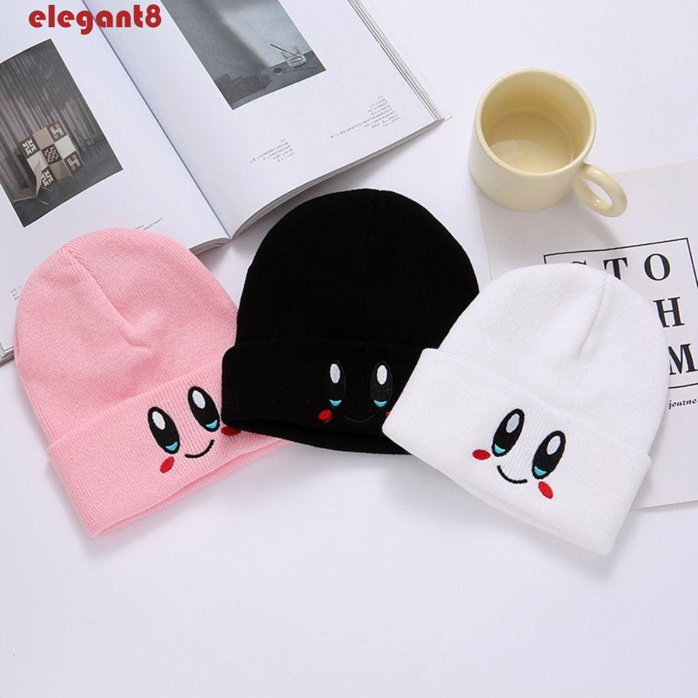 Mũ Len Beanie Họa Tiết Mặt Cười Màu Sắc Đơn Giản Cho Nam Nữ