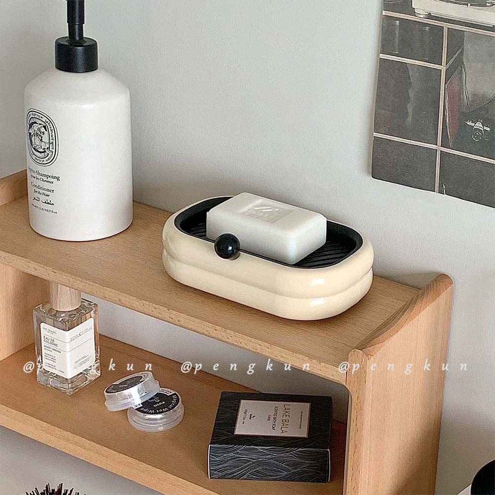 Khay Đựng Xà Phòng Hai Tầng Gắn Tường Không Cần Khoan Lỗ Tiện Dụng Cho Nhà Tắm / Nhà Vệ Sinh