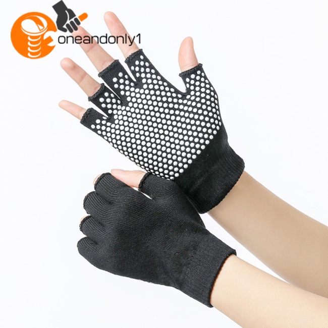 1 Đôi Găng Tay Thể Thao Nửa Ngón Chống Trượt Giữ Ấm Cho Nữ