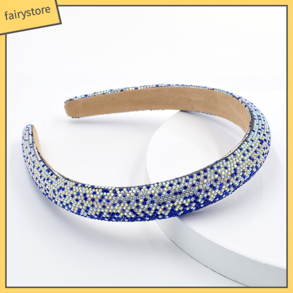 Băng Đô Cài Tóc Đính Đá Lấp Lánh Phong Cách Baroque