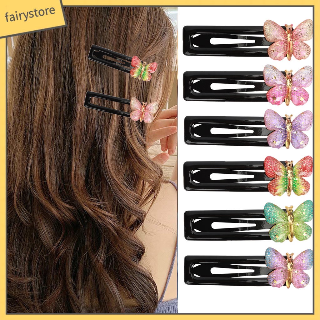 Kẹp Tóc Hình Bướm Màu Đồng Xinh Xắn Cho Nữ
