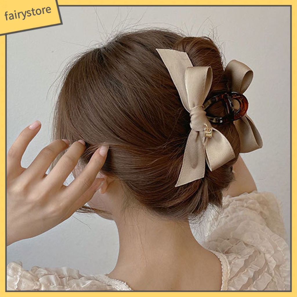 Kẹp Tóc Càng Cua Bằng Vải Lấp Lánh Chống Trượt Cho Nữ