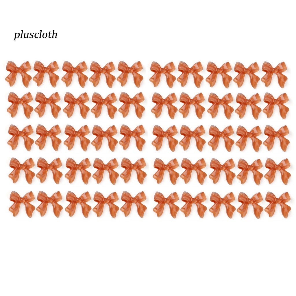 Bộ 50 Phụ Kiện Trang Trí Móng Tay Hình Nơ 3D Lấp Lánh DIY