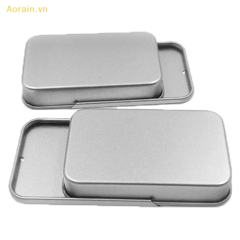 Hộp Thiếc Nhỏ Đựng Kem Dưỡng Râu 8x5x1.5cm Có Nắp Trượt Tiện Dụng