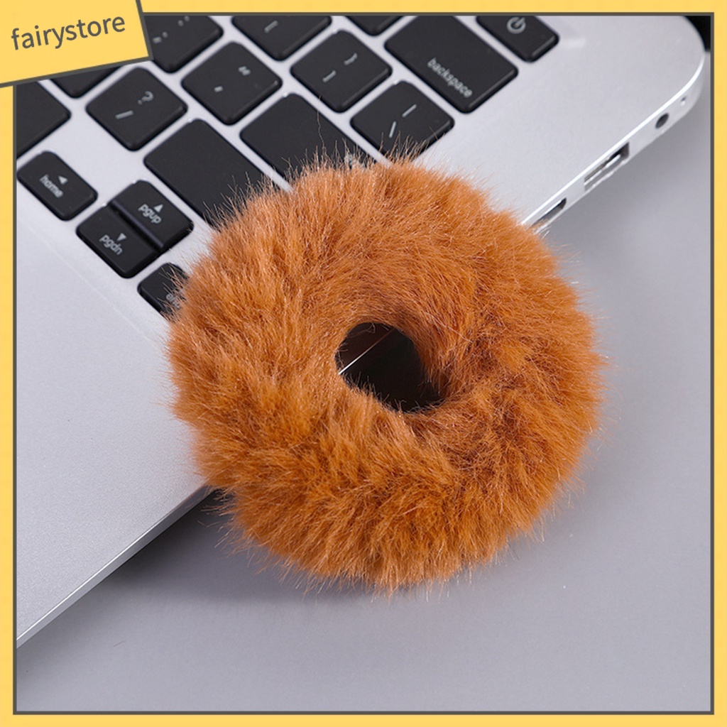 Dây Buộc Tóc Hình Bánh Donut Độ Co Giãn Cao Cho Nữ