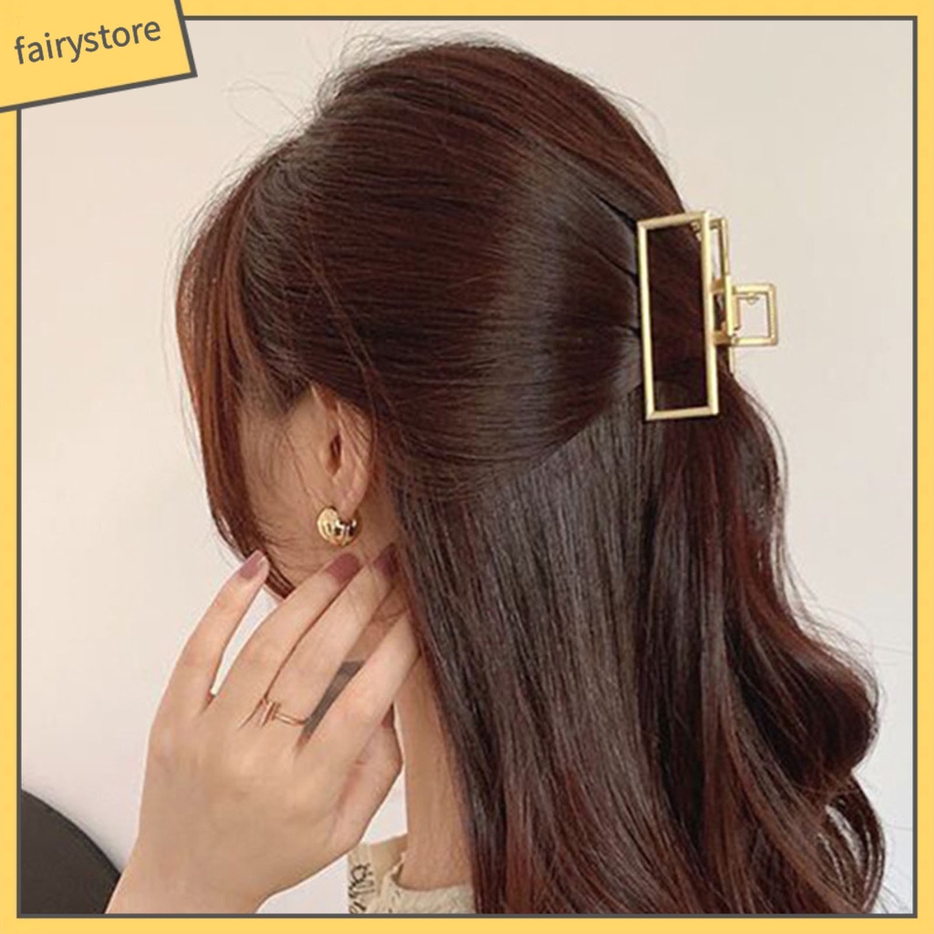 Kẹp Tóc Hình Vỏ Sò Màu Vàng Thời Trang Đơn Giản