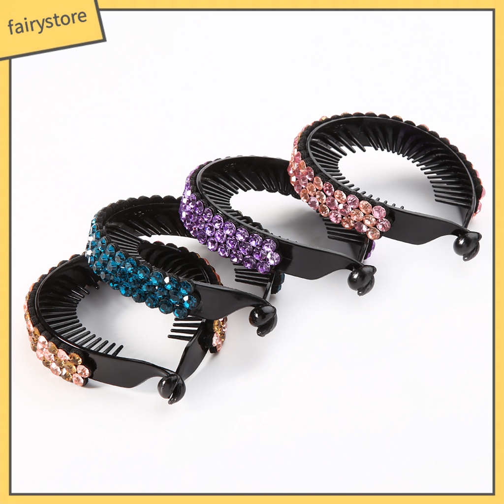 Kẹp Tóc Dạng Xoắn Đính Đá Lấp Lánh Thanh Lịch Cho Nữ