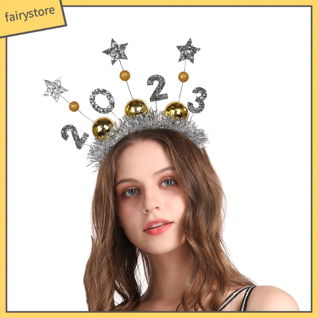 Băng Đô Cài Tóc Co Giãn Chống Trượt Trang Trí Năm Mới