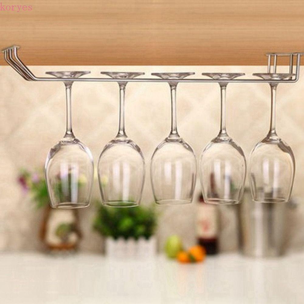 Giá Để Chai Rượu Vang Thiết Kế Sang Trọng|Giá Đỡ Ly Thủy Tinh Một Hàng Treo Tường Sáng Tạo Nhiều Kích Cỡ