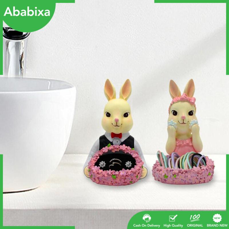 [Ababixa] Khay Đựng Trang Sức / Chìa Khóa / Tượng Thỏ Bằng Nhựa Resin Sắp Xếp Gọn Gàng Trang Trí Nhà Ở