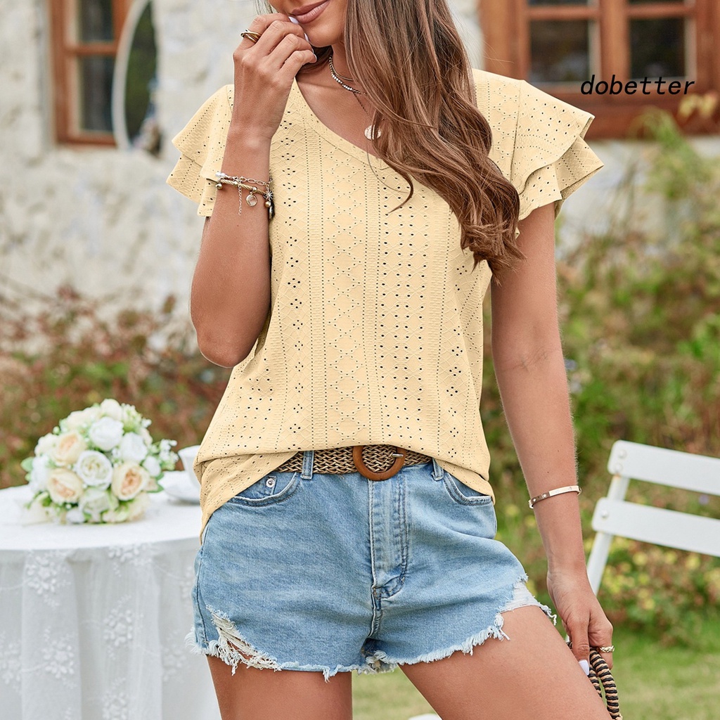 Áo Sơ Mi Tay Ngắn Cổ Chữ V Dáng Rộng Thời Trang Mùa Hè Cho Nữ