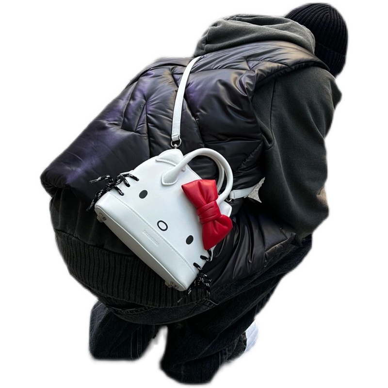 Túi Đeo Chéo Hình Tai Mèo Đính Nơ Xinh Xắn Cho Nữ