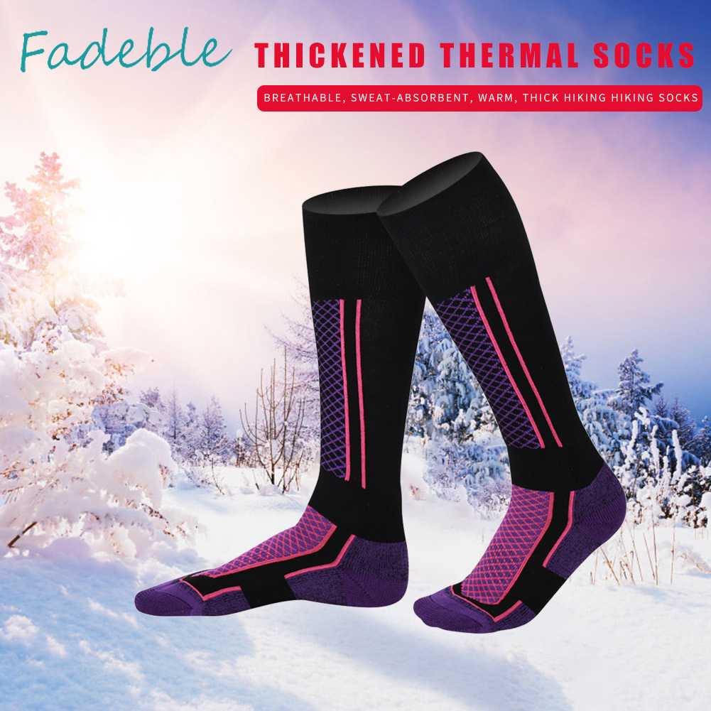 Set 2 Đôi Tất Trượt Tuyết Dày Giữ Ấm