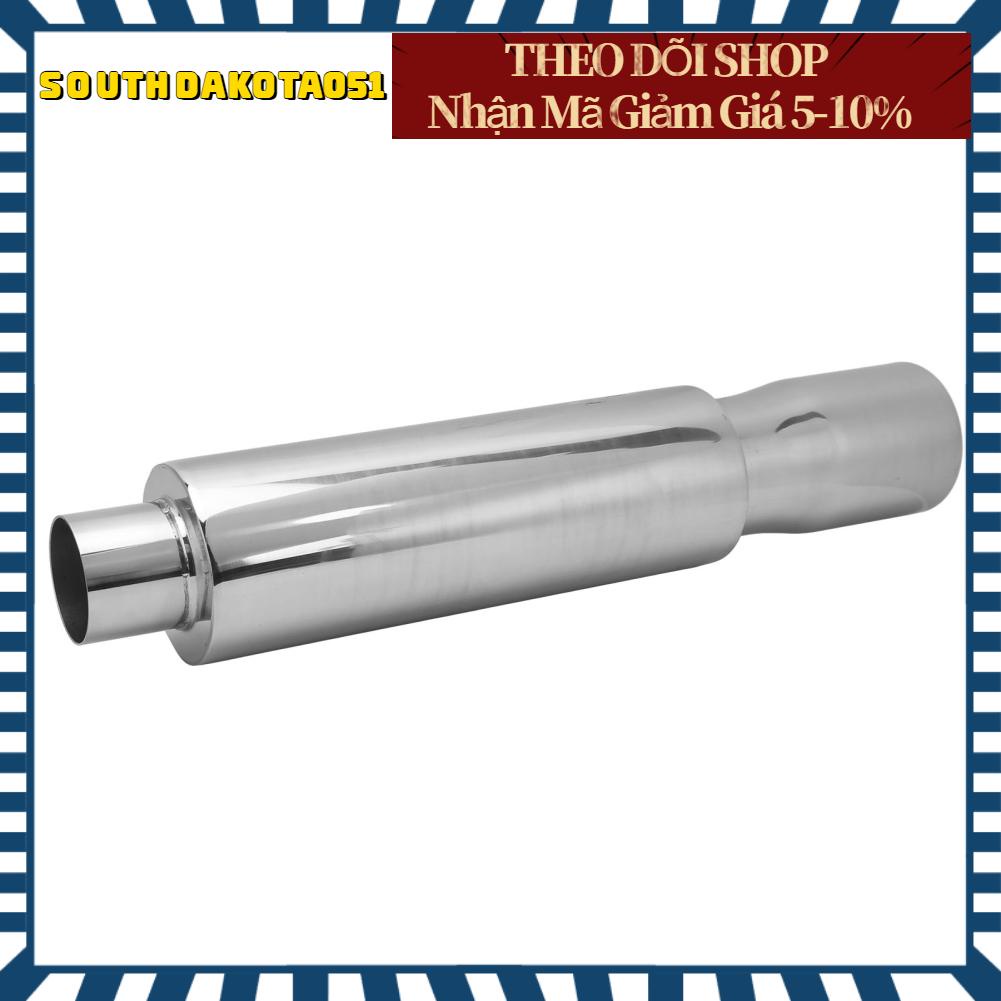 Southdakota051 Ống Xả Bằng Thép Không Gỉ Đầu Vào 2in Ra 3.5in Tròn Bộ Giảm Thanh Một Buồng Đa Năng Cho Xe Hơi