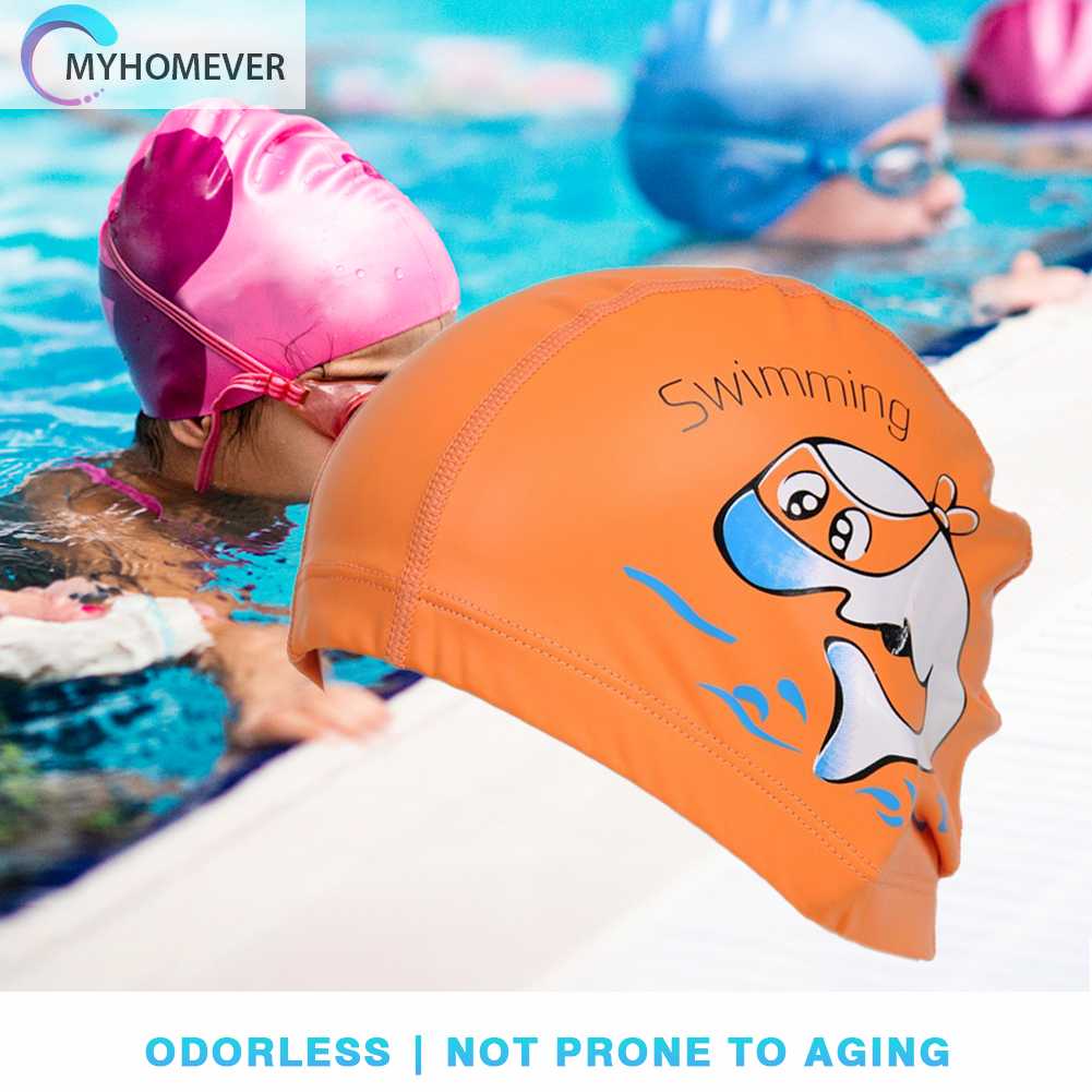 Mũ Bơi Chất Liệu PU Mềm Mại Thoải Mái Cho Bé