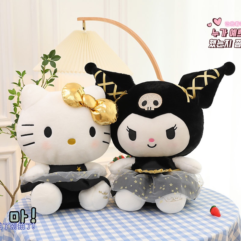 Gấu Bông Kuromi SANRIO Thú Nhồi Bông Hình Hello Kitty Đáng Yêu