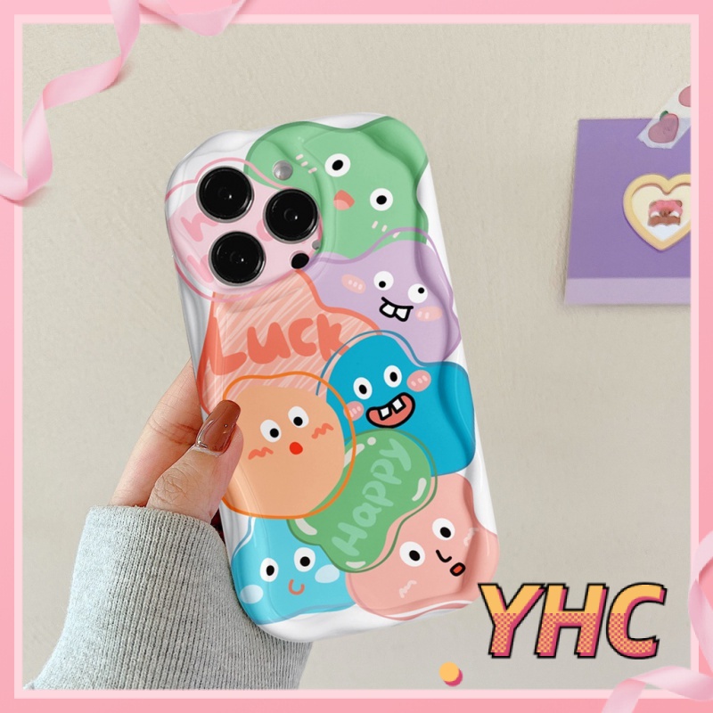 Ốp Lưng iPhone Bánh quy graffiti, động vật và quái vật bong bóng đáng yêu, viền sóng 3D, vỏ điện thoại máy ảnh chống rung Cho Iphone 6 / 6S / 6splus / se / 7 / 7plus / 8 / 8plus / X / xs / xsmax / 11 / 12 / 13 / 14 / Plus / pro / pro max-217
