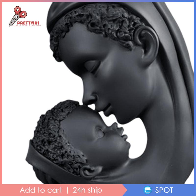 Mô Hình Tượng Mẹ Và Bé Vẽ Tay Trang Trí Phòng Khách [Prettyia1]