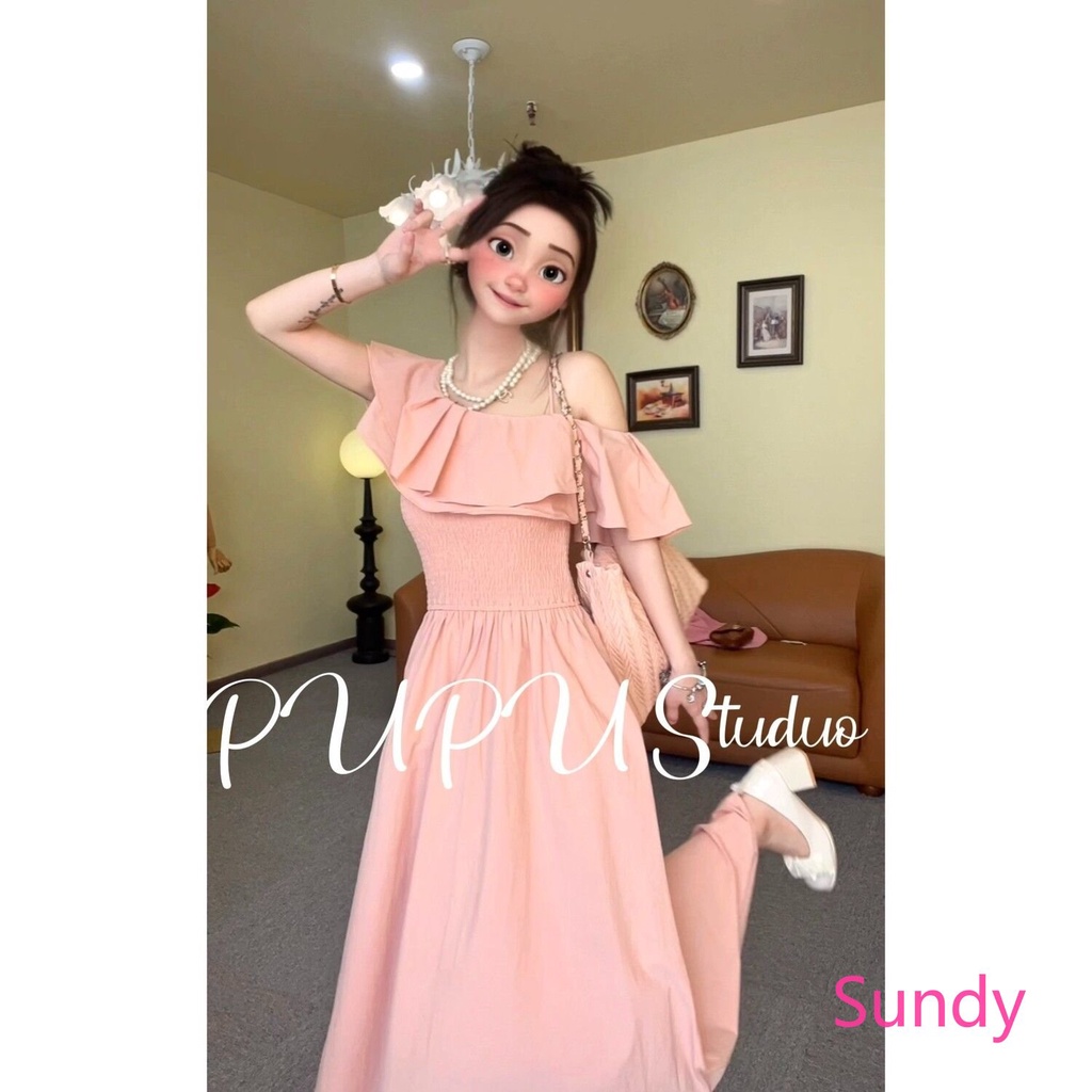 Đầm Công Chúa Xếp Ly Nhấn Eo Ngọt Ngào Thời Trang Mùa Hè Cho Nữ