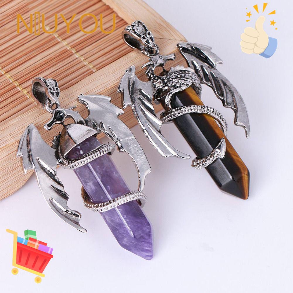 Vòng cổ Mặt Rồng Cá Tính Cho Nam|Trang Sức Cổ Điển Lapis Amethysts