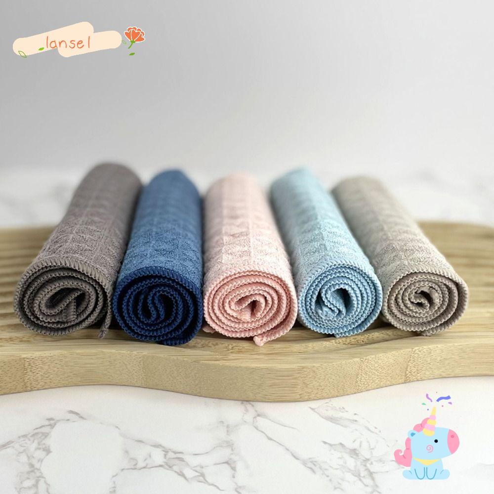 Set 5 Khăn Lau Bếp Chống Dính Dầu Màu Sắc Ngẫu Nhiên