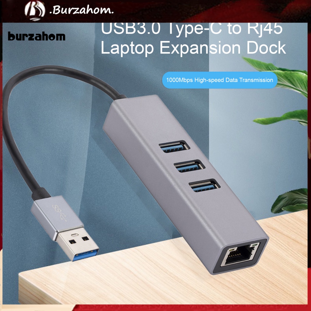 Cáp Chia Cổng Usb 3.0 Type-C Sang Rj45 Đa Năng Cho Máy Tính