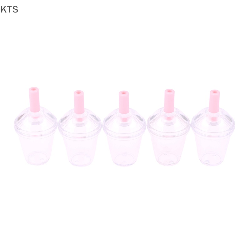 Set 5 Ly Trà Sữa Bằng Nhựa Mini Xinh Xắn Dành Cho Nhà Búp Bê
