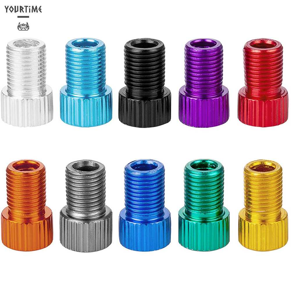Set 10 Đầu Chuyển Đổi Van Xe Đạp Bằng Hợp Kim Nhôm Chuyên Dụng