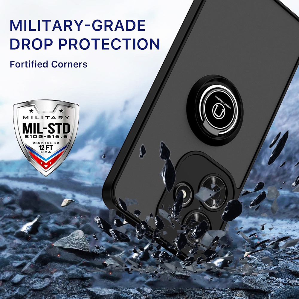 Infinix Hot 30i Hot 30 Play NFC Hot 20S Hot 20 Play Hot 12 Pro Hot 11 Note 30i Note 12 G96 Tecno Pova 5 Pova 4 Pro Vỏ điện thoại chống sốc mờ mờ sang trọng có đế kim loại