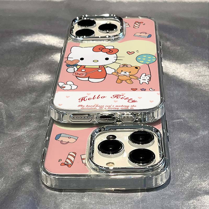✅Ốp Điện Thoại Mềm Chống Sốc In Hình Gấu / Mèo Hello Kitty Cho Iphone 14pro 13max plus7 8 / 11iPhone12 IPH2