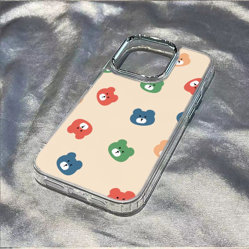 ✅Ốp Điện Thoại Dẻo Họa Tiết Hoạt Hình Chú Gấu Dễ Thương Chống Sốc Cho Iphone12 14pro 7max 1311iPhone12 8 plus