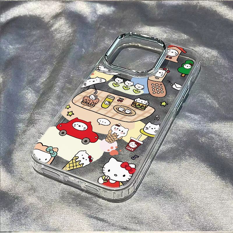 ✅Ốp Điện Thoại Mềm Chống Sốc Hình Mèo Màu Đỏ Cho Iphone 13 max7 118 14pro 12 2IAZ