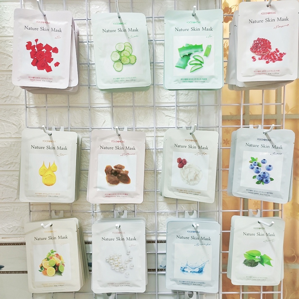 Mặt Nạ Dưỡng Da Trắng Sáng, Chống Lão Hóa, Ngăn Ngừa Mụn Foodaholic Nature Skin Mask Hàn Quốc 23ml