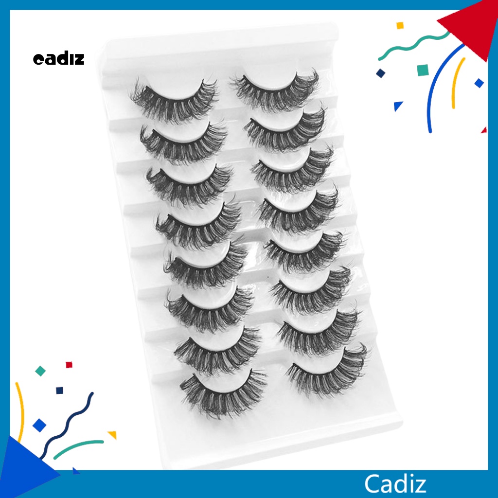 Bộ 8 Cặp Lông Mi Giả 3D Bề Mặt Mịn Handmade Không Để Lại Dấu Vết