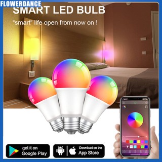 Zigbee3.0 Smart Light Bulb E27 Led Light Support Timing And Countdown Function Mutil Color Adjustable Smart Life Works With Google Assistant flower