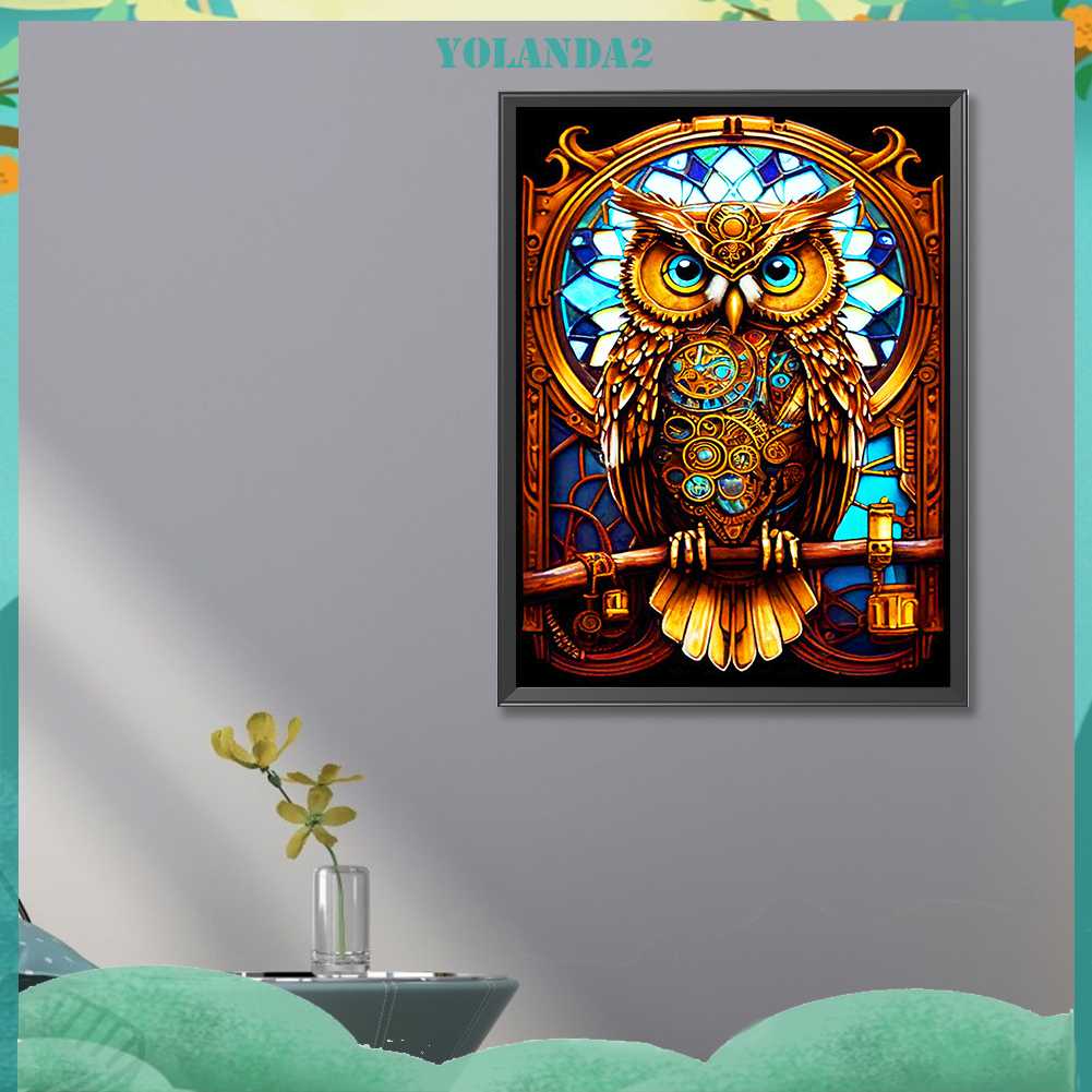 Tranh Đính Đá Kim Cương Toàn Bộ 5D DIY Hình Vẽ Con Cú