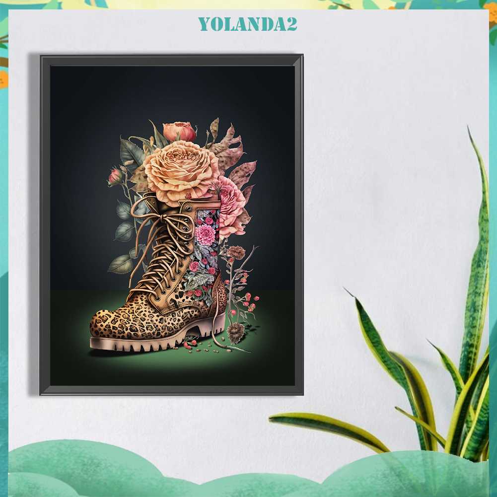 Tranh Đính Đá Kim Cương Toàn Bộ 5D DIY Hình Giày Bốt