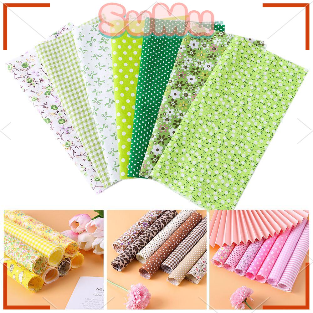 Set 7 Tấm Vải Cotton Phong Cách Vintage Dành Cho May Vá Thủ Công