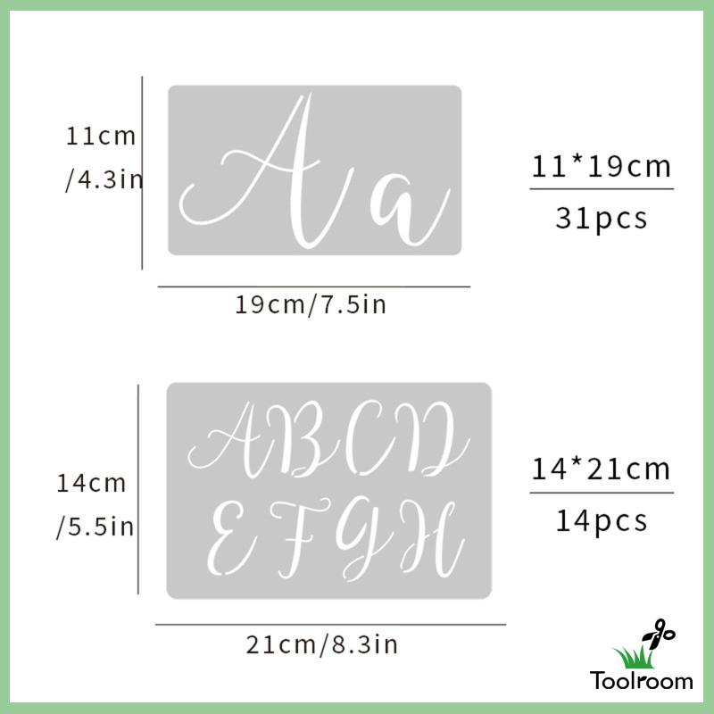 Bộ 45 Khuôn Chữ Cái Và Số Trang Trí Thiệp Mời