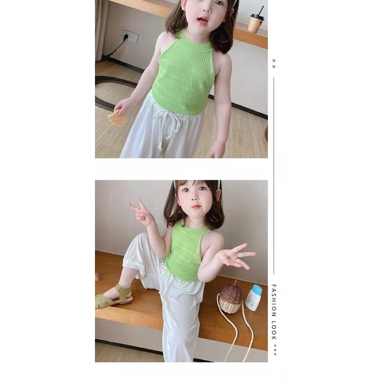 🍒muying🍒 Áo Thun Hai Dây Bé Gái Mầu sắc, Áo Hai Dây Hình CÔ GÁI siêu xinh,  mặc siêu sành điệu,chất mềm, mát, co giãn tốt, Dáng Ôm